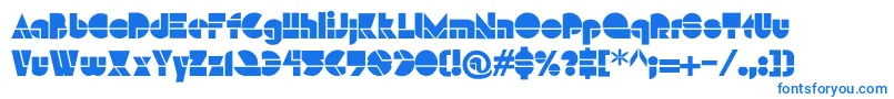 HffModernStrand Font – Blue Fonts on White Background