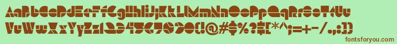 HffModernStrand Font – Brown Fonts on Green Background