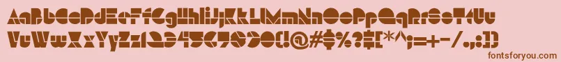 HffModernStrand Font – Brown Fonts on Pink Background