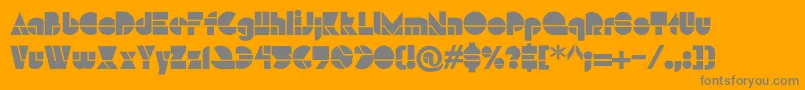 HffModernStrand Font – Gray Fonts on Orange Background