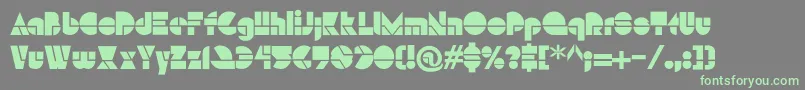 HffModernStrand Font – Green Fonts on Gray Background