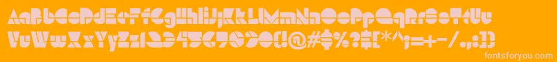 HffModernStrand Font – Pink Fonts on Orange Background