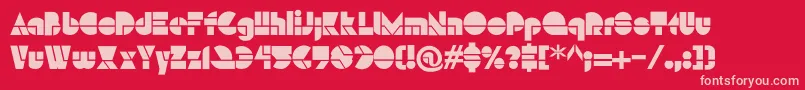 HffModernStrand-Schriftart – Rosa Schriften auf rotem Hintergrund