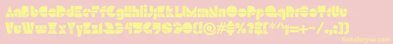 HffModernStrand Font – Yellow Fonts on Pink Background