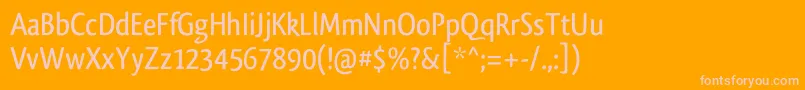 QlassikTb Font – Pink Fonts on Orange Background