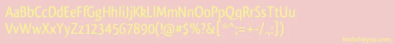 QlassikTb Font – Yellow Fonts on Pink Background