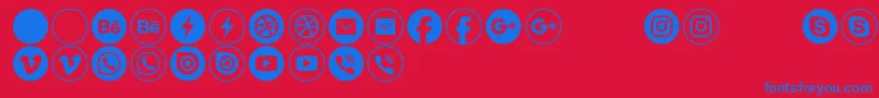 Typeecon Font – Blue Fonts on Red Background