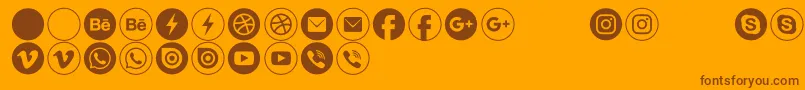 Typeecon Font – Brown Fonts on Orange Background