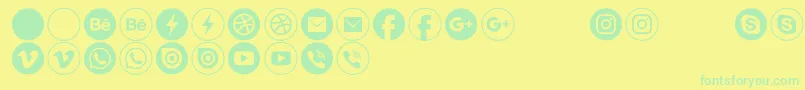 Typeecon Font – Green Fonts on Yellow Background