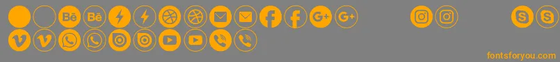 Шрифт Typeecon – оранжевые шрифты на сером фоне