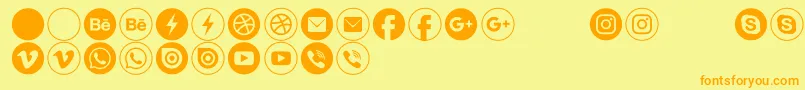More about Typeecon Font Typeecon Font – Orange Fonts on Yellow Background