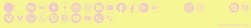 Typeecon Font – Pink Fonts on Yellow Background