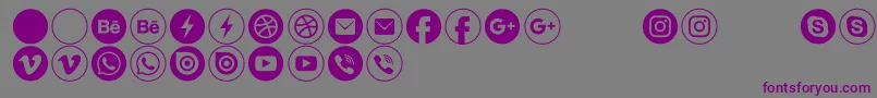 Typeecon Font – Purple Fonts on Gray Background