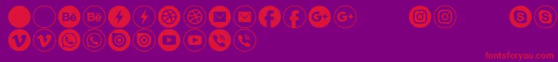 フォントTypeecon – 紫の背景に赤い文字