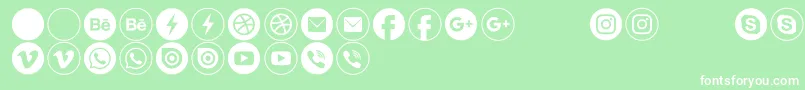 Шрифт Typeecon – белые шрифты на зелёном фоне