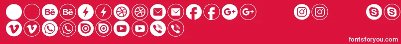 Typeecon Font – White Fonts on Red Background