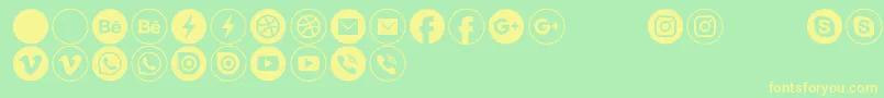 Typeecon Font – Yellow Fonts on Green Background