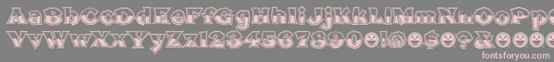 BrokenPosterTourBusted Font – Pink Fonts on Gray Background