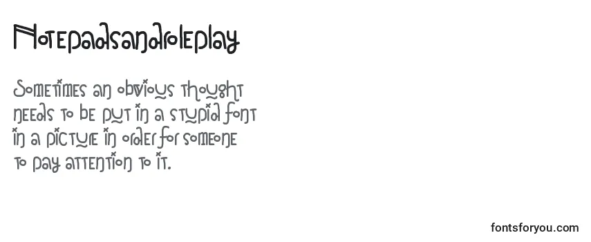 Notepadsandroleplay Font