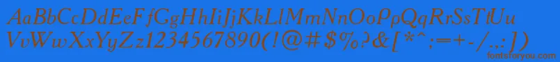 Academy1 Font – Brown Fonts on Blue Background