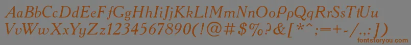Academy1 Font – Brown Fonts on Gray Background