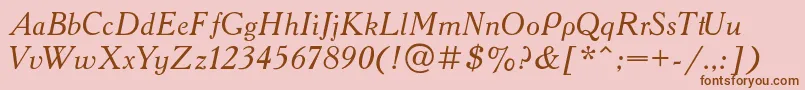 Academy1 Font – Brown Fonts on Pink Background