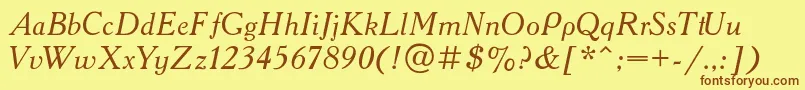 Academy1 Font – Brown Fonts on Yellow Background