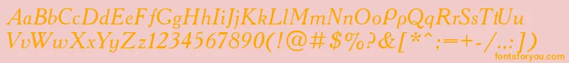 Academy1 Font – Orange Fonts on Pink Background
