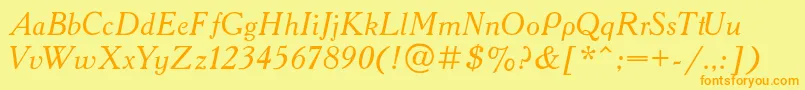 Academy1 Font – Orange Fonts on Yellow Background