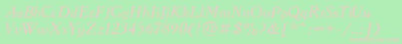 Academy1 Font – Pink Fonts on Green Background