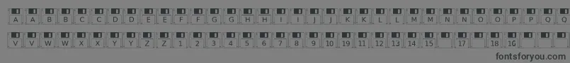 Floppydisk Font – Black Fonts on Gray Background