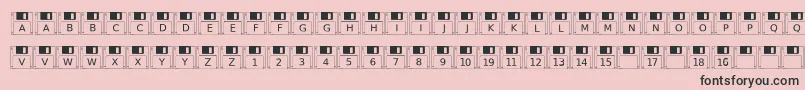 Floppydisk Font – Black Fonts on Pink Background