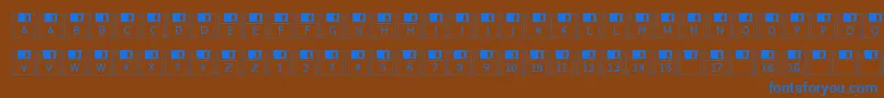 Floppydisk Font – Blue Fonts on Brown Background