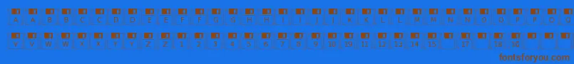 Floppydisk Font – Brown Fonts on Blue Background