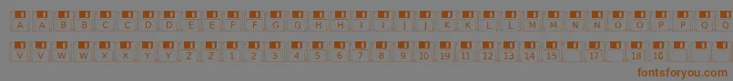 Floppydisk Font – Brown Fonts on Gray Background