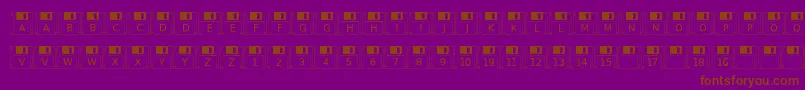 Floppydisk Font – Brown Fonts on Purple Background