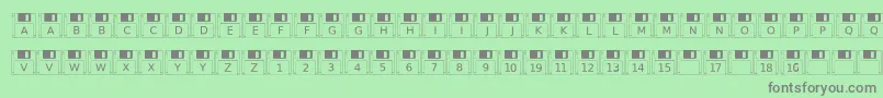 Floppydisk Font – Gray Fonts on Green Background