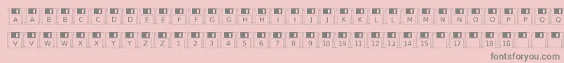 Floppydisk Font – Gray Fonts on Pink Background