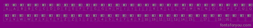 Floppydisk Font – Gray Fonts on Purple Background