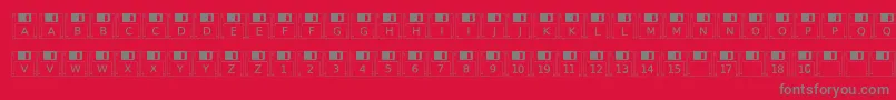 Floppydisk Font – Gray Fonts on Red Background