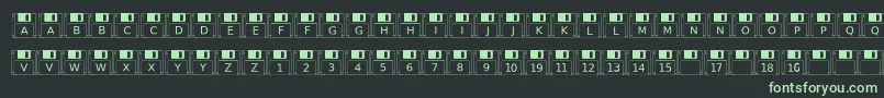 フォントFloppydisk – 黒い背景に緑の文字