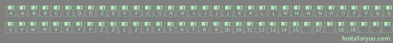 Floppydisk Font – Green Fonts on Gray Background