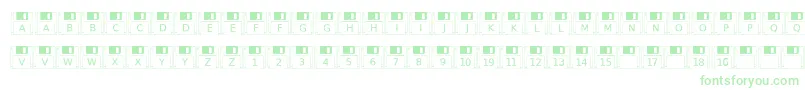 Floppydisk Font – Green Fonts on White Background