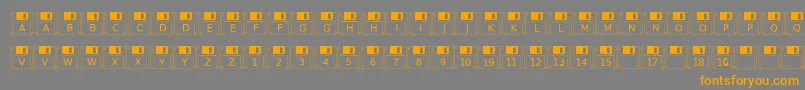 Floppydisk Font – Orange Fonts on Gray Background