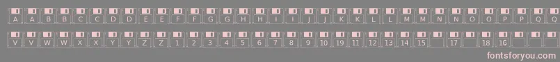 Floppydisk Font – Pink Fonts on Gray Background