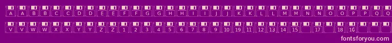 Floppydisk Font – Pink Fonts on Purple Background