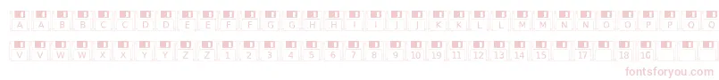 Floppydisk Font – Pink Fonts on White Background