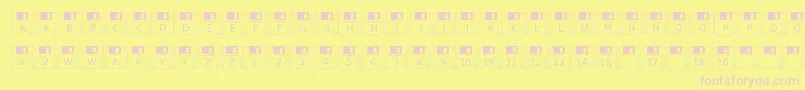 Floppydisk Font – Pink Fonts on Yellow Background