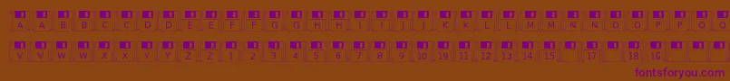 Floppydisk Font – Purple Fonts on Brown Background
