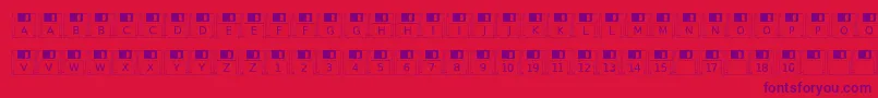 Floppydisk Font – Purple Fonts on Red Background